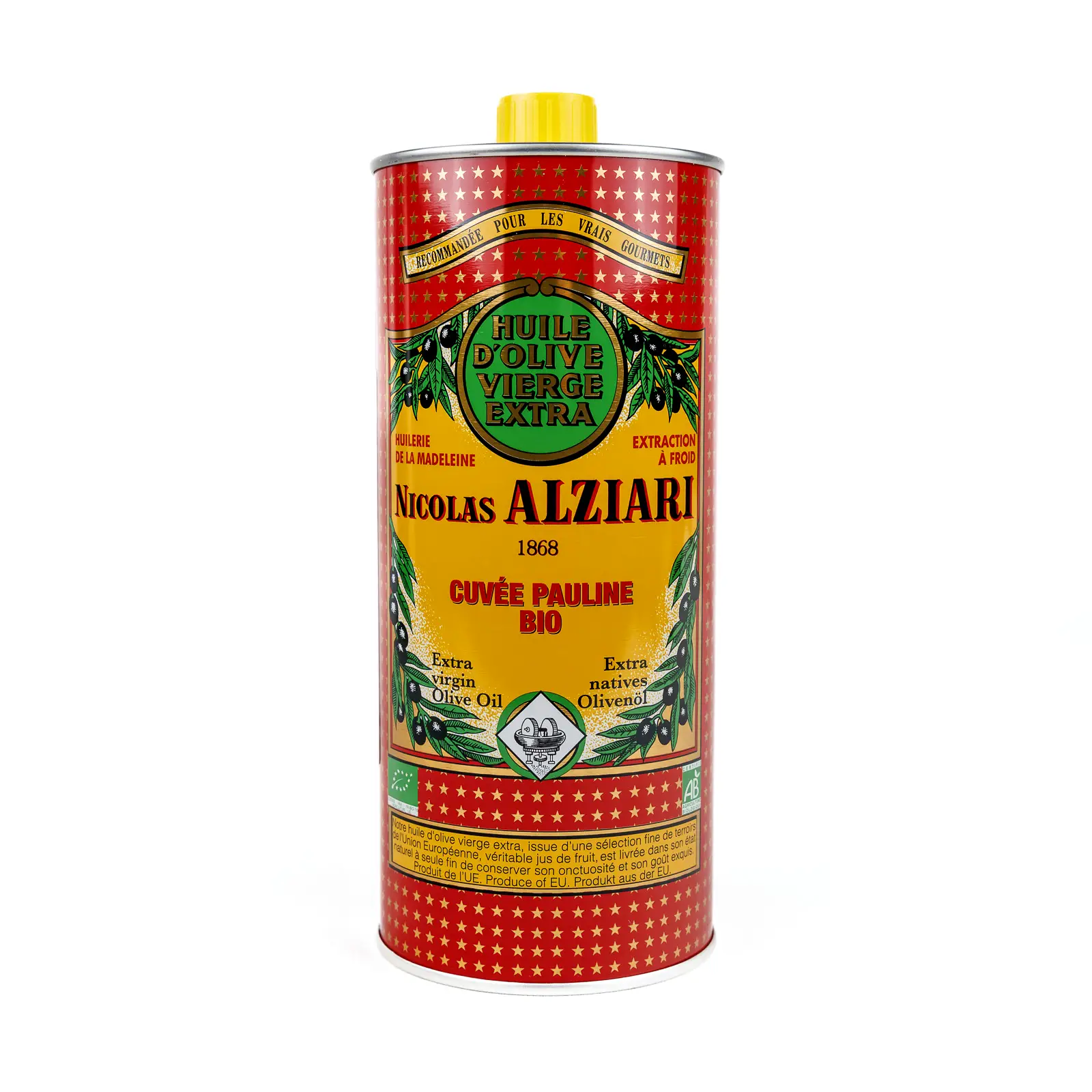 Ekstraneitsytoliiviöljy, luomu, Cuvée Pauline, La Maison Alziari 1 l