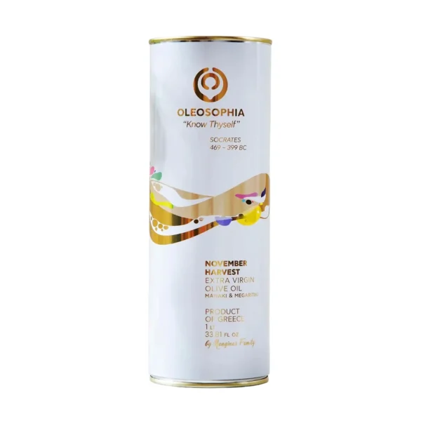 Oleosophia extra virgin oliivi öljy November harvest 1000 ml kanisteri
